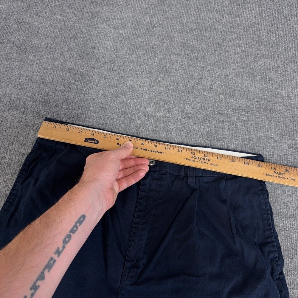 Vintage Polo Ralph Lauren Pants Mens 35x30 Navy Hammond Double Pleated Classic - Picture 5 of 12